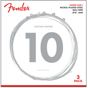 Encordadura Fender Para Guitarra Electrica 10-46 3pack 250r